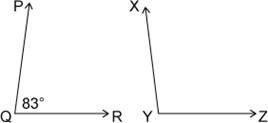 Find m∠XYZ in the figure if ∠XYZ and ∠PQR are supplementary angles. Question 5 options-example-1