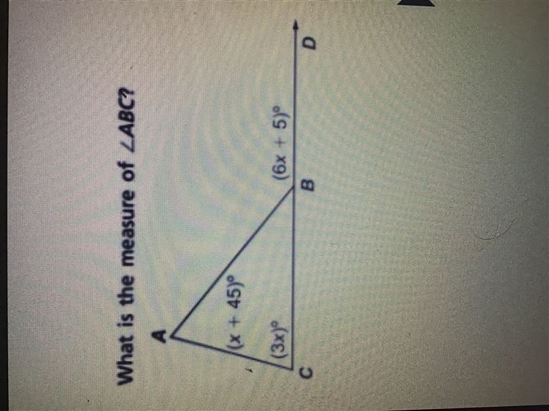 1. What is the measure of ∠ABC?-example-1