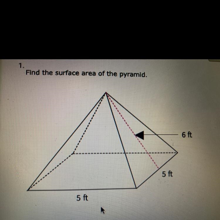 Find The surface area of the pyramid￼-example-1