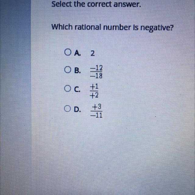 Which rational number is negative?-example-1