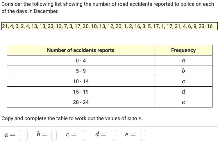 Work out the values of a to e please-example-1