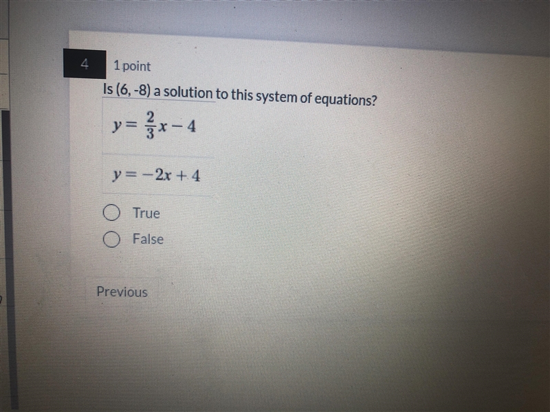 Is (6,8) a solution to this system of equations?-example-1