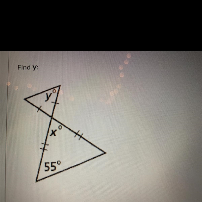 Find y: O х 55° Please help-example-1