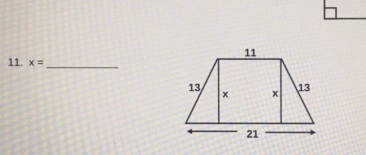 Pythagorean theorem a^2 + b^2 = c^2 X= ?-example-1