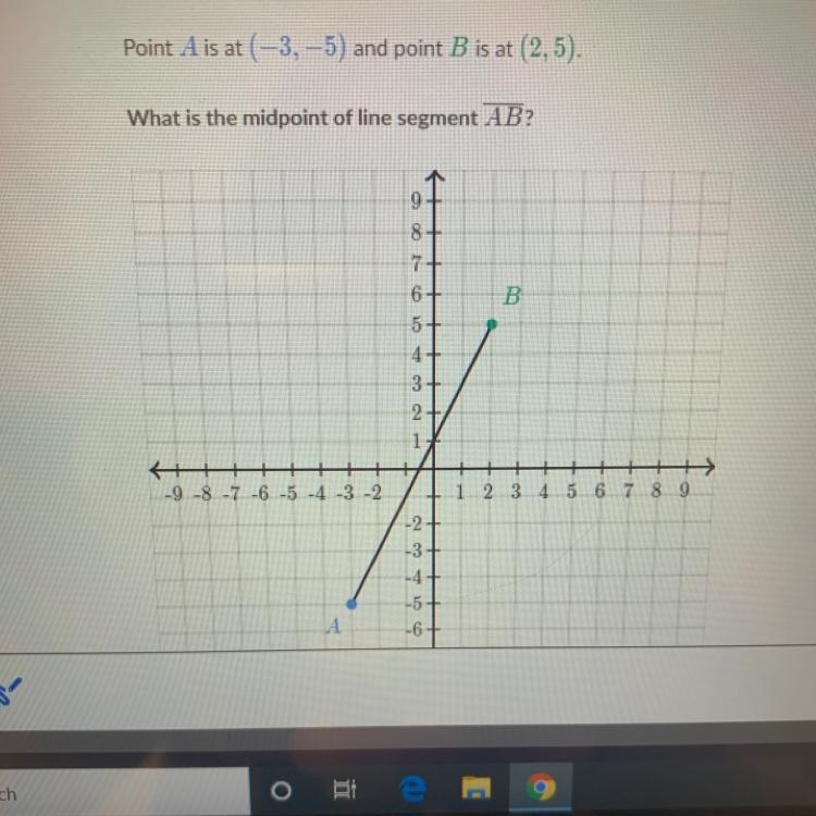 What is the midpoint is line segment AB? - pls help thx :)-example-1