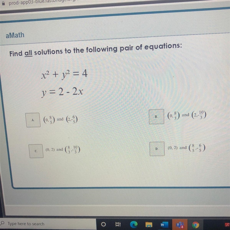 Find all solutions to the following pair of equations-example-1