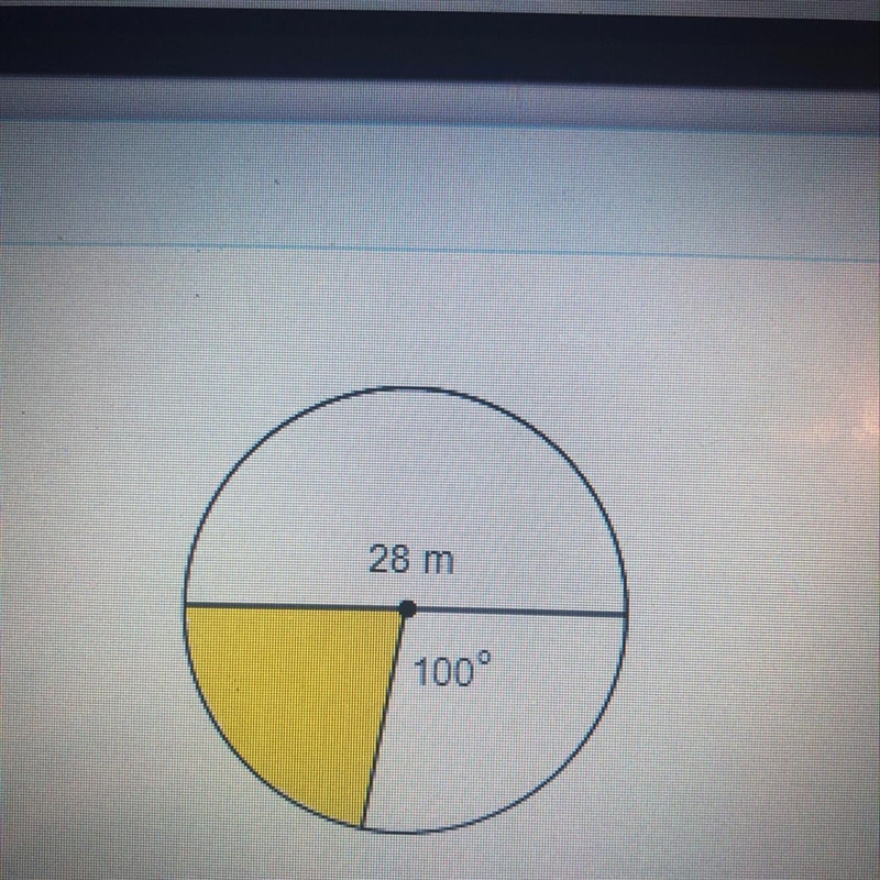 Find the area of the shaded sector of the circle.-example-1