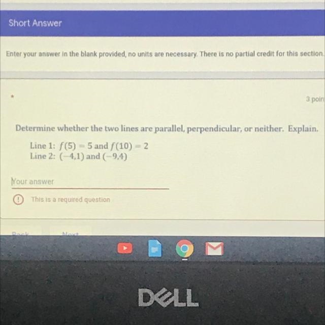 Determine whether the two lines are parallel, perpendicular, or neither. Explain. Line-example-1