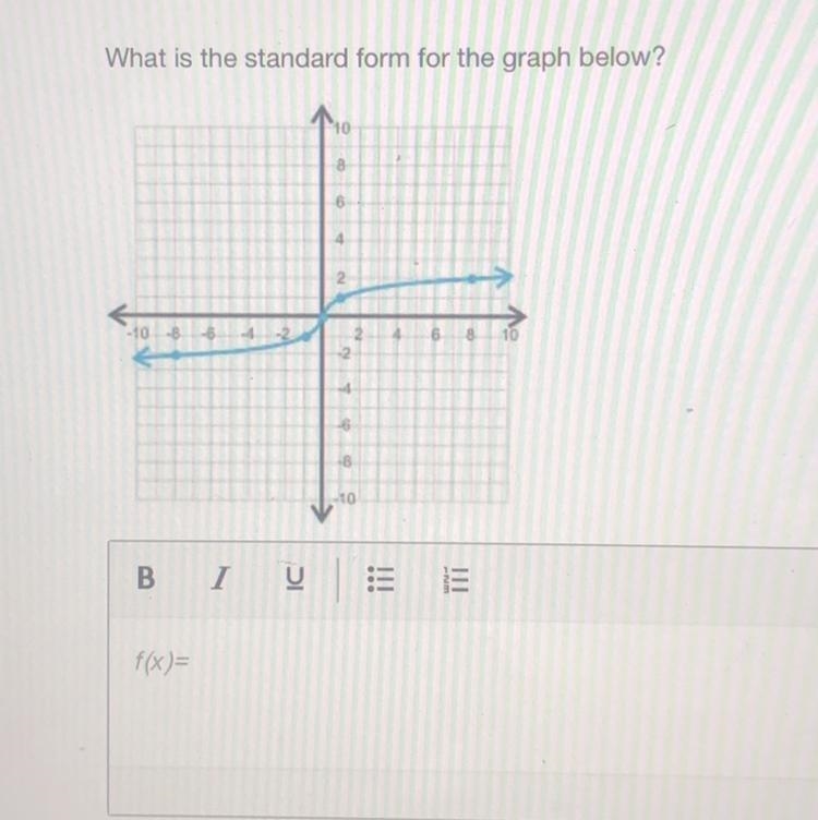 What is the standard form for the graph?-example-1