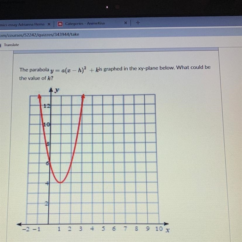 Can y’all help it’s a test and the answer choices are A) 6 B) 4 C) -1 D) 1-example-1