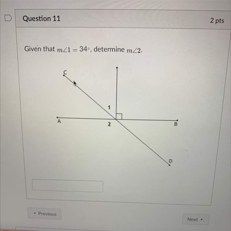 Given that mZ1 = 34•, determine mZ2.-example-1