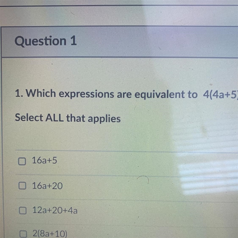 Is there anything after 16a+20 ?-example-1