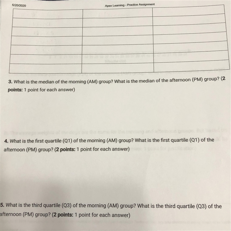 Please help! Sarah’s dogs: Create frequency tables to represent the morning and afternoon-example-2