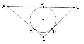 The circle is inscribed in triangle A E C. Which are congruent line segments? Select-example-1