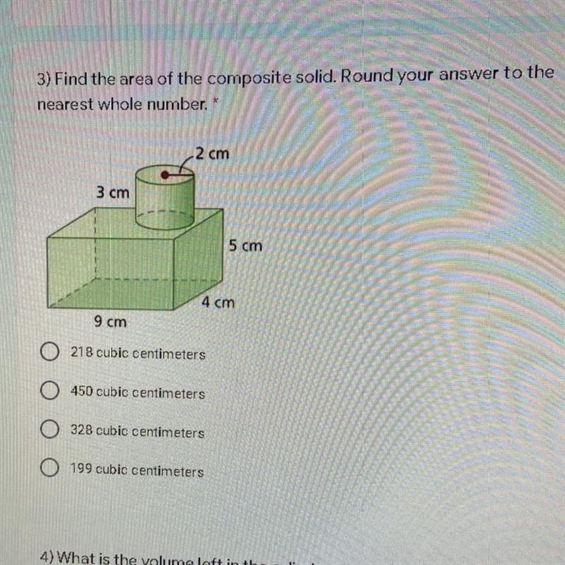 3) Find the area of the composite solid. Round your answer to the nearest whole number-example-1