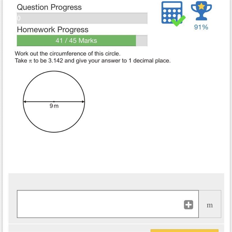 Work out the circumference of this circle.Take pi to be 3.142 and give your answer-example-1