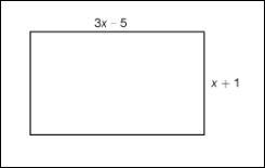 Which polynomial represents the area of the rectangle? a. 3x2+2x−5 b. 3x2−5 c. 3x-example-1