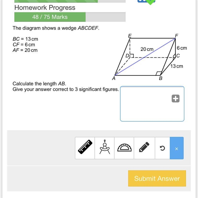 Find AB in 3 significant figures-example-1