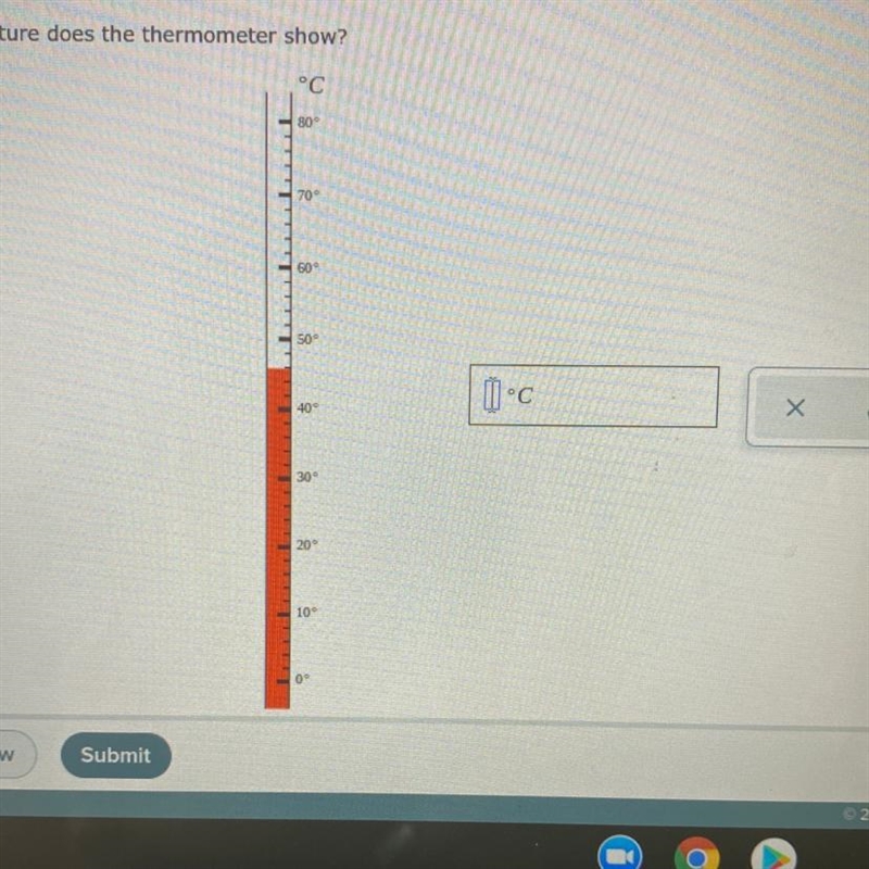 What temperature does the thermometer show?-example-1