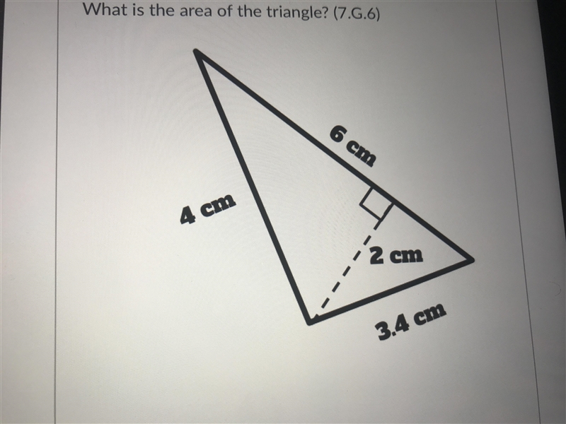 What is the area of the Triangle?-example-1