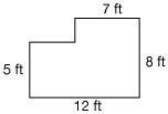 At $15 per square foot, the cost of installing flooring in a room with these dimensions-example-1