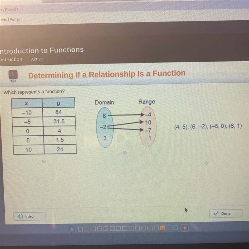 Which represents a function?-example-1