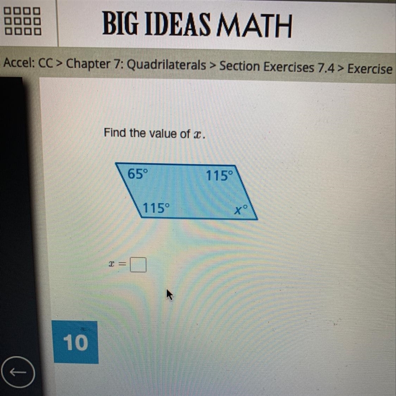 What would the value of x be-example-1