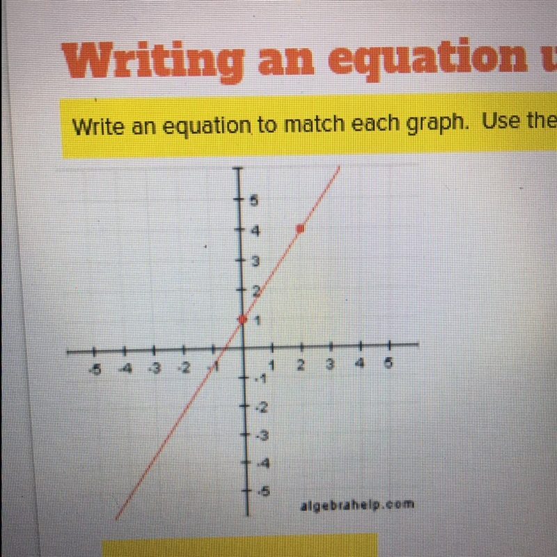 Find the slope Use this form for example:y=Mx+b-example-1