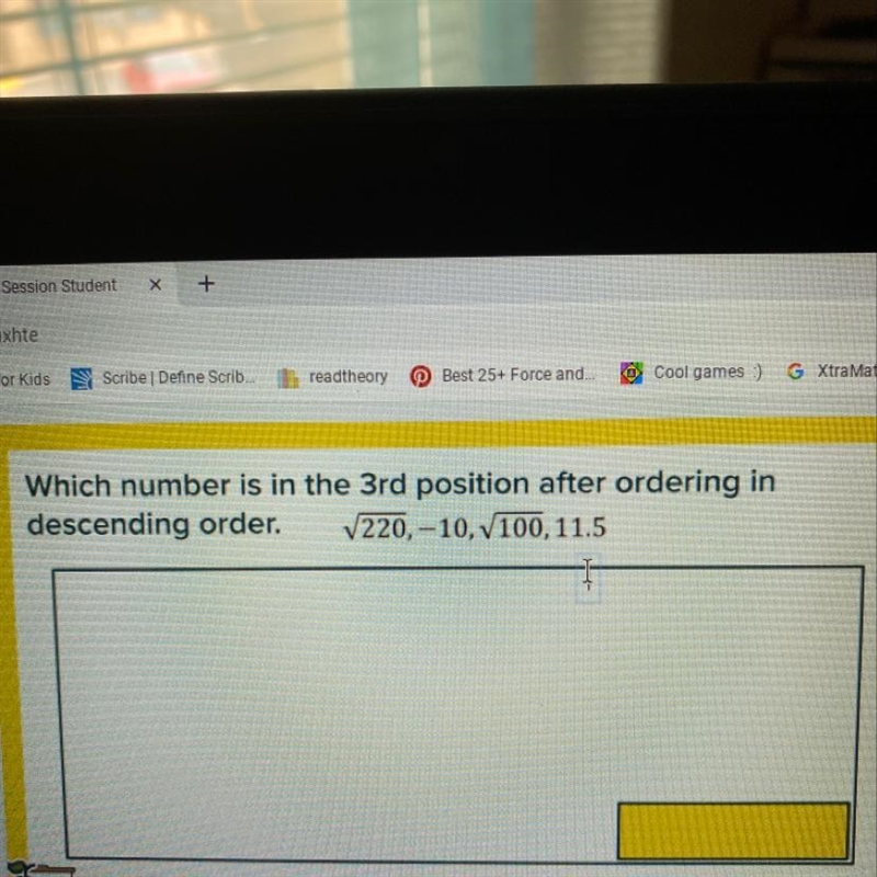 Which number is in the 3rd position after ordering in descending order. V220,-10, V-example-1