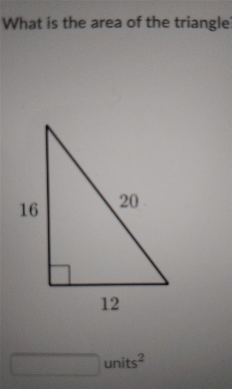 What is the area of the triangle?​-example-1