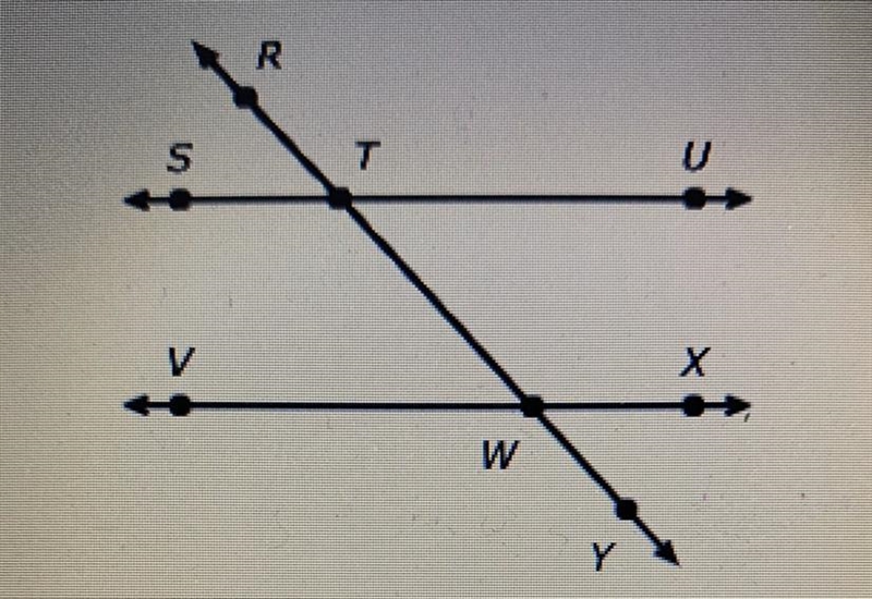 Which angles are alternate interior angles? ZSTW and ZUTR STW and ZXWT STW and ZUTW-example-1