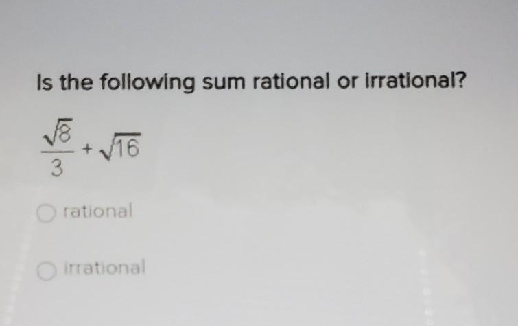 Rational or irrational? ​-example-1