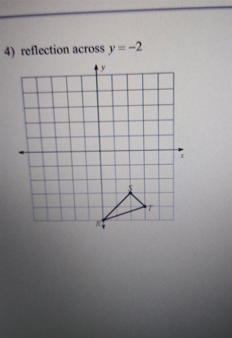 Look at image. reflection across y= -2​-example-1