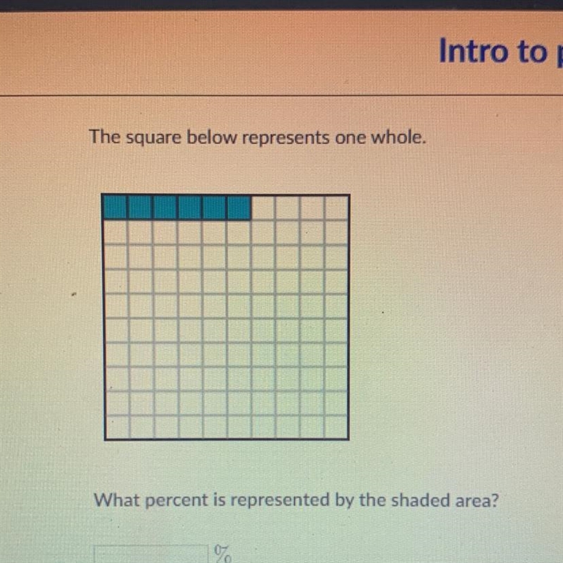 What percent is represented by the shaded area?-example-1