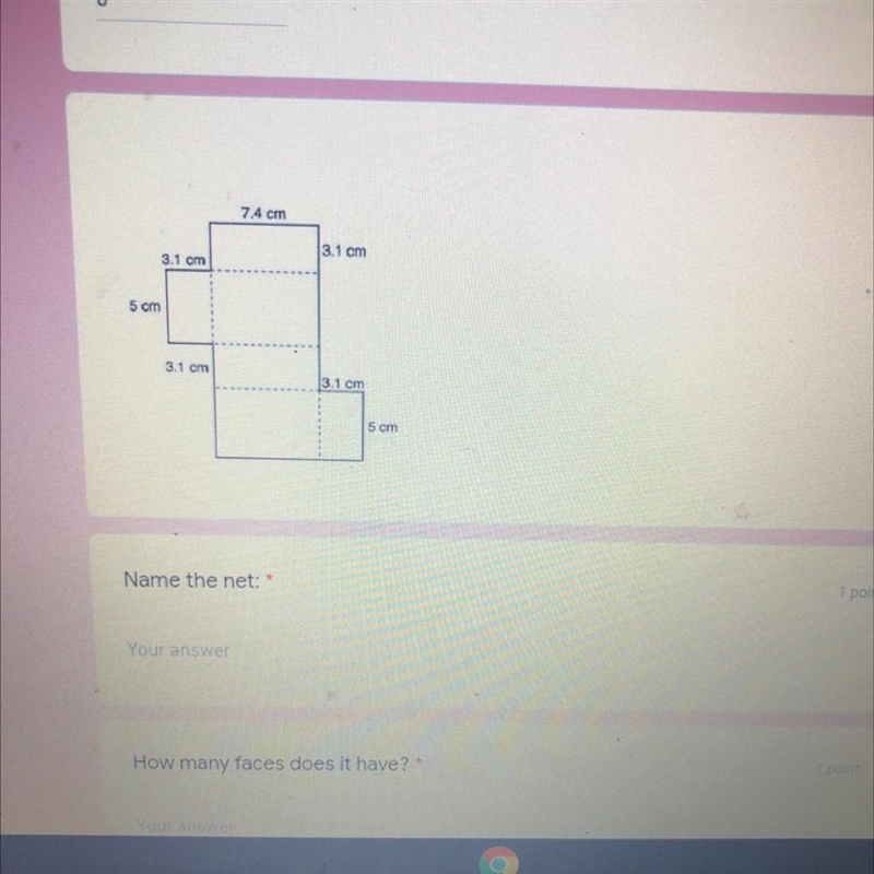 HURRY ILL MARK AS BRAINLESS WHATS THE NET OF THIS SHAPE AND HOW MANY FACES DO IT HAVE-example-1