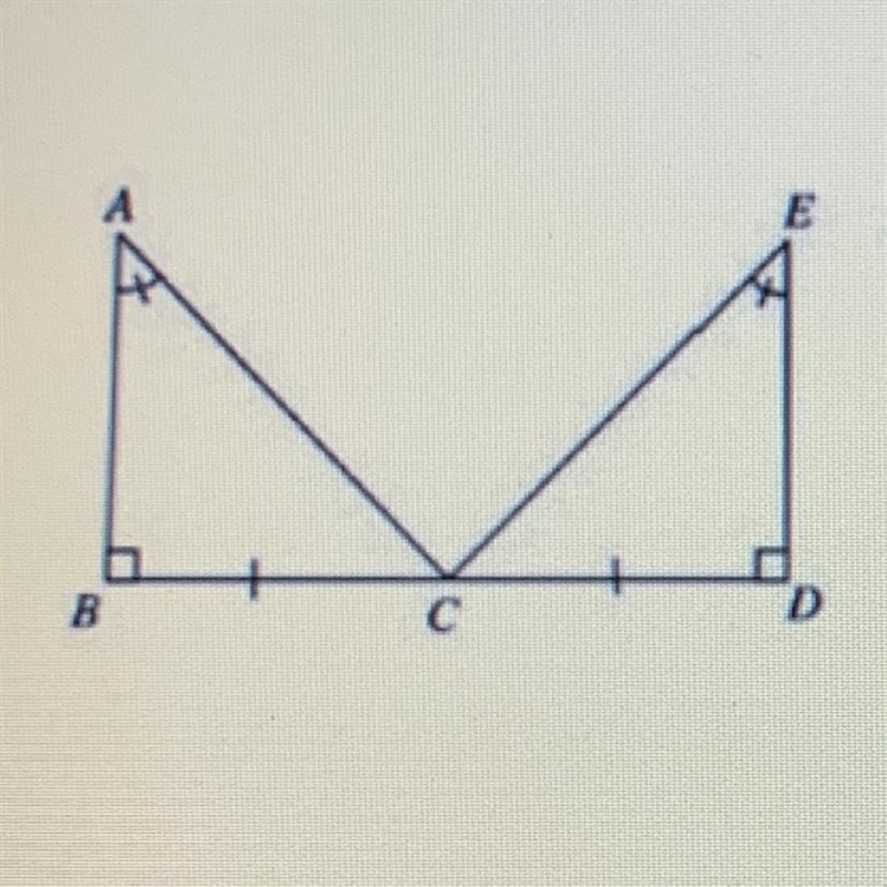 How are the triangles congruent ? ASA , SSA , AAS , SAS , or Not enough information-example-1