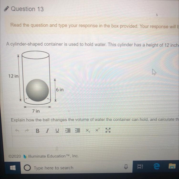 A cylinder shaped container is used to hold watef . This cylinder has a height of-example-1