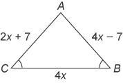 What is the length of side BC of the triangle? Enter your answer in the box. units-example-1