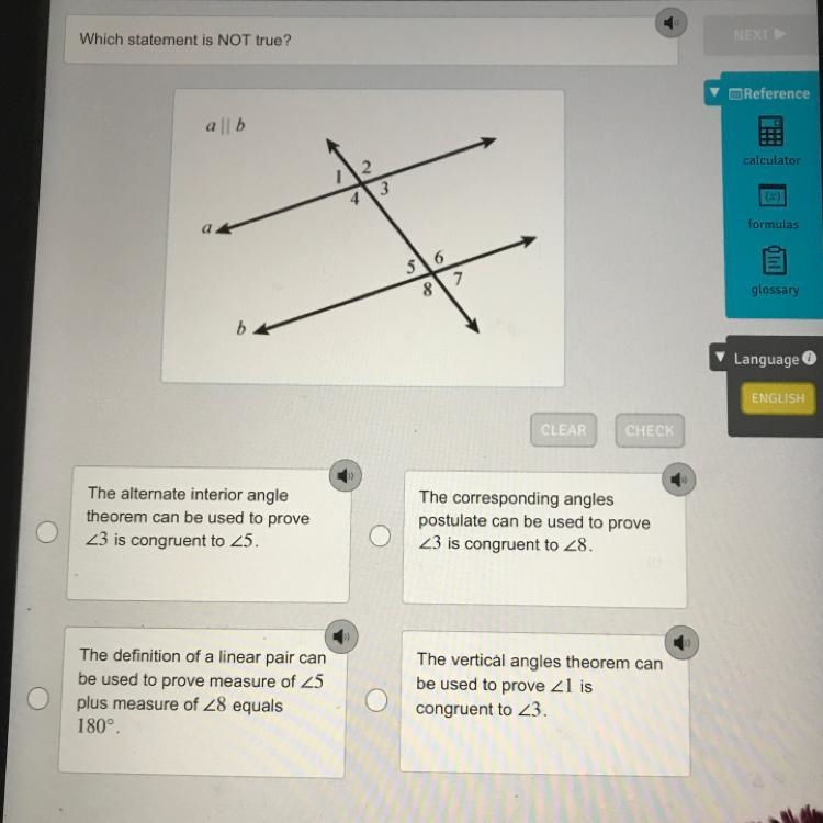 Which statement is not true? Geometry PHOTO ABOVE Help me:)-example-1