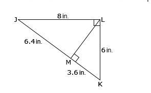 Triangle JKL has an area of in2 and a perimeter of in.-example-1