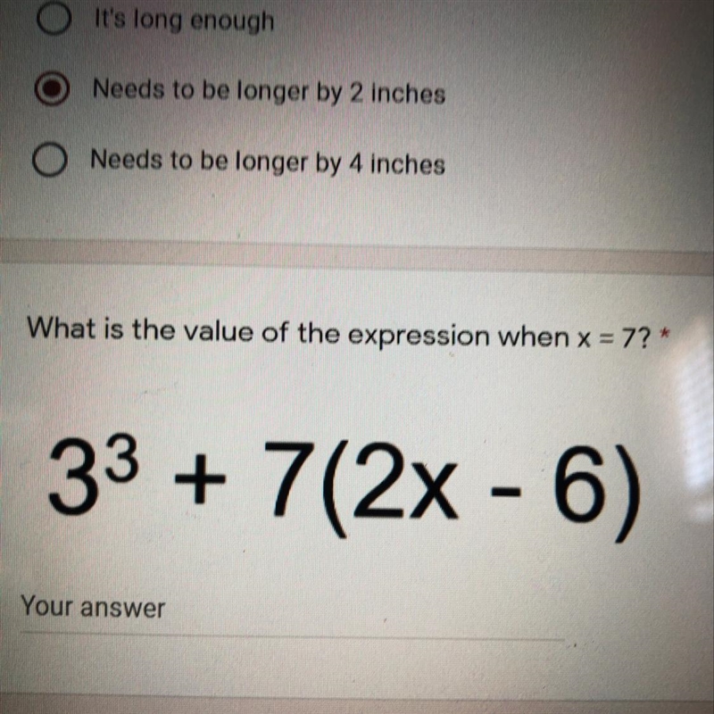 Can some help me on this question if x = 7-example-1