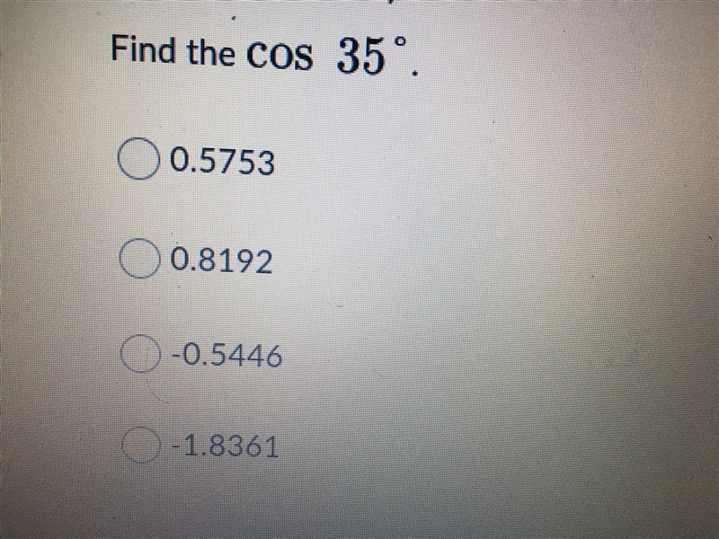 Find the cos 35 Thanks-example-1