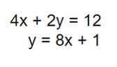 Solve the system below using an appropriate method. A.) (2, 17) B.) (4, 2) C.) (1, 9) D-example-1