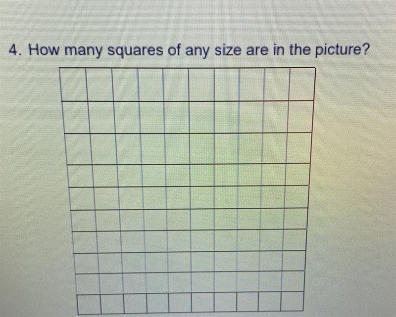 How many squares of any size are in this picture?-example-1