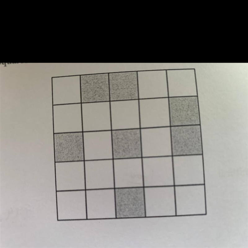 Shade two more squares so that this grid has rotational syminetry of order 4.-example-1