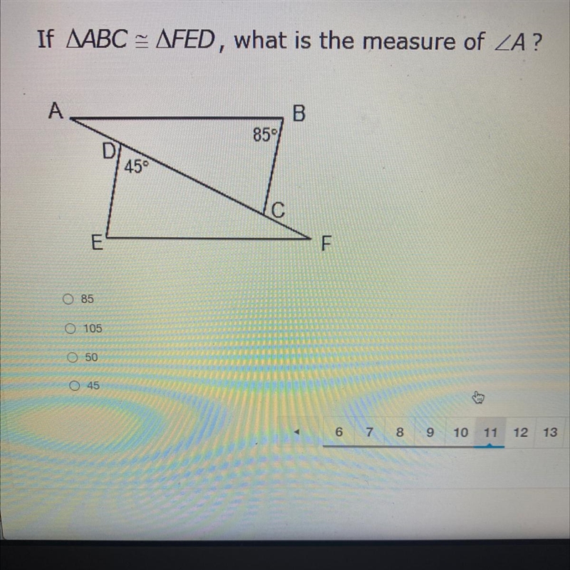 What would the measure be for A?-example-1