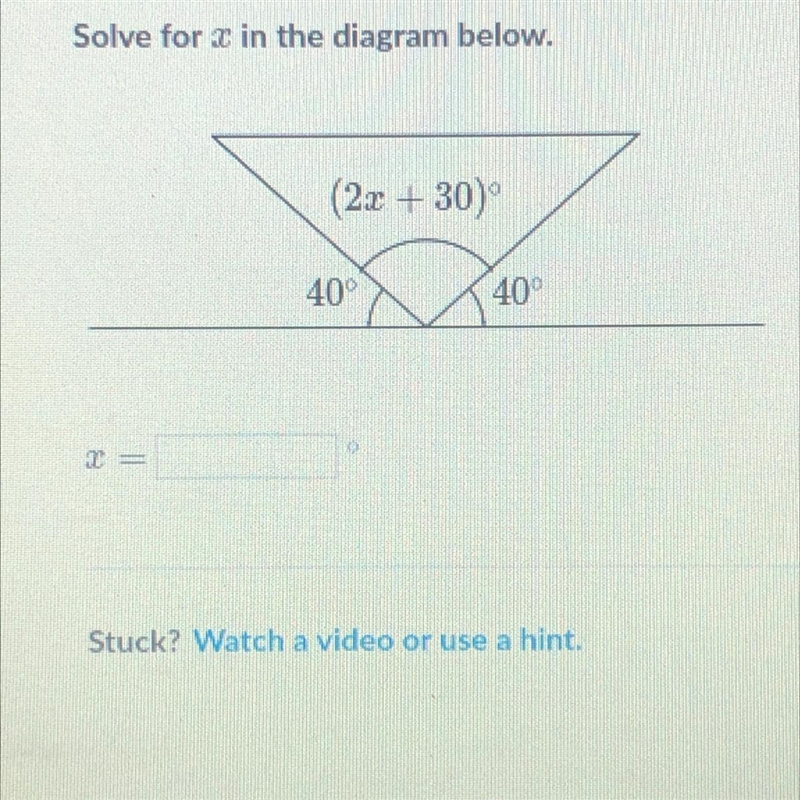 HELP ASAP I HAVE TO GET IT DONE Solve for x in the diagram below-example-1