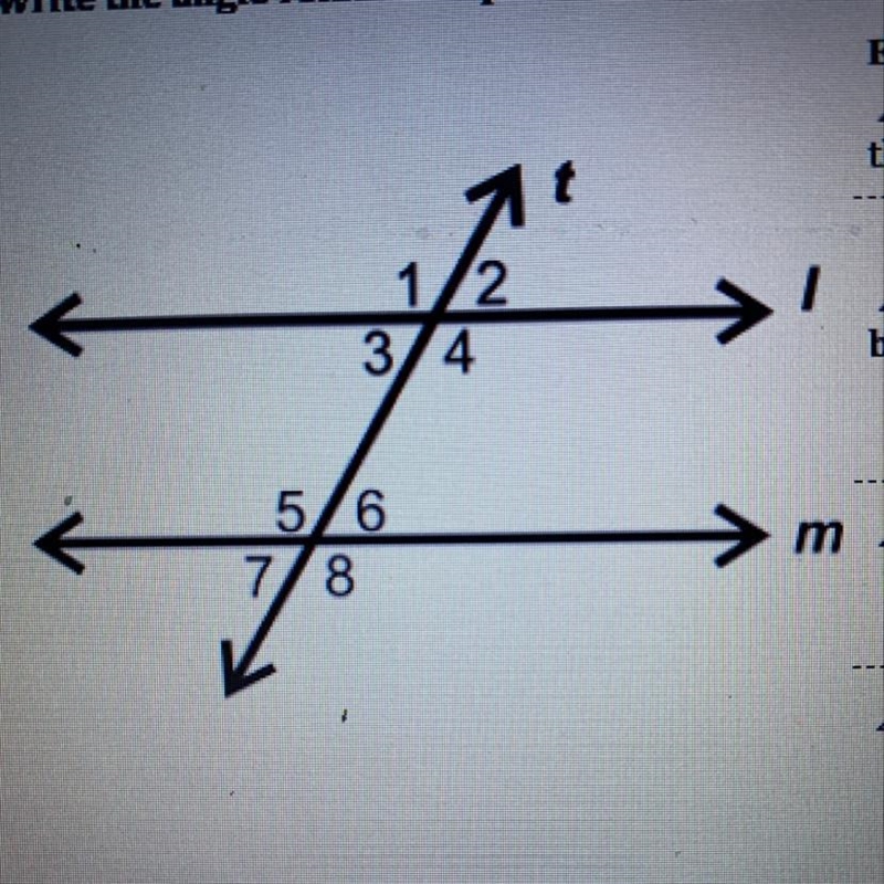 Write the angle relationship for each type of angle-example-1