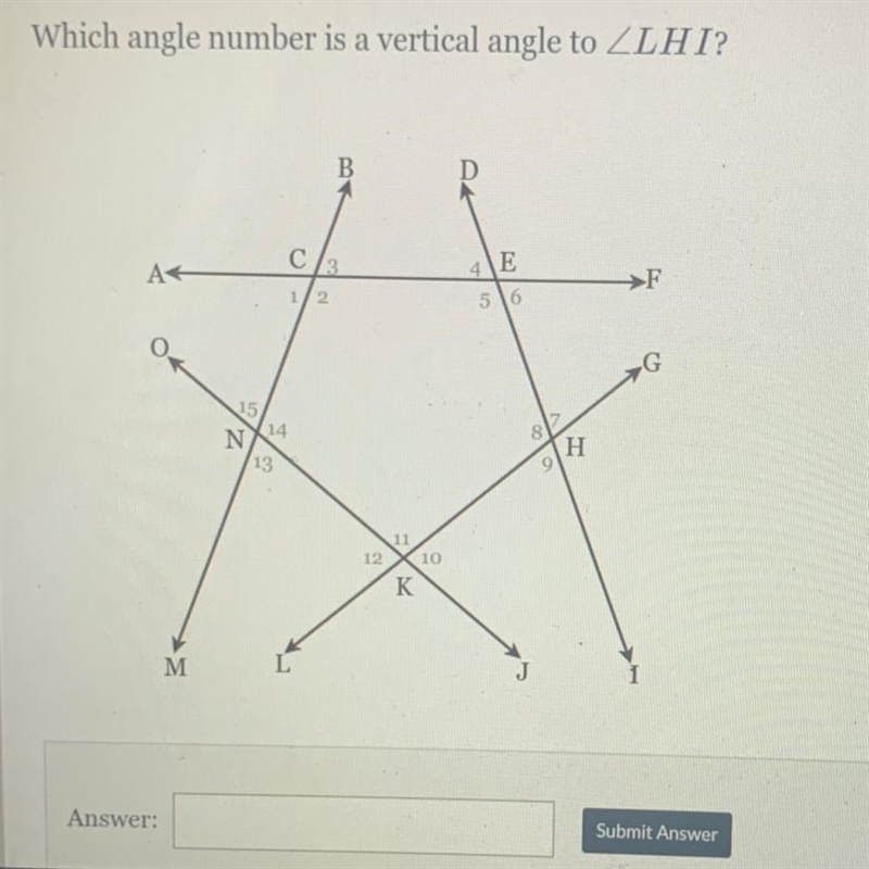 Which angle number is a vertical angle to-example-1