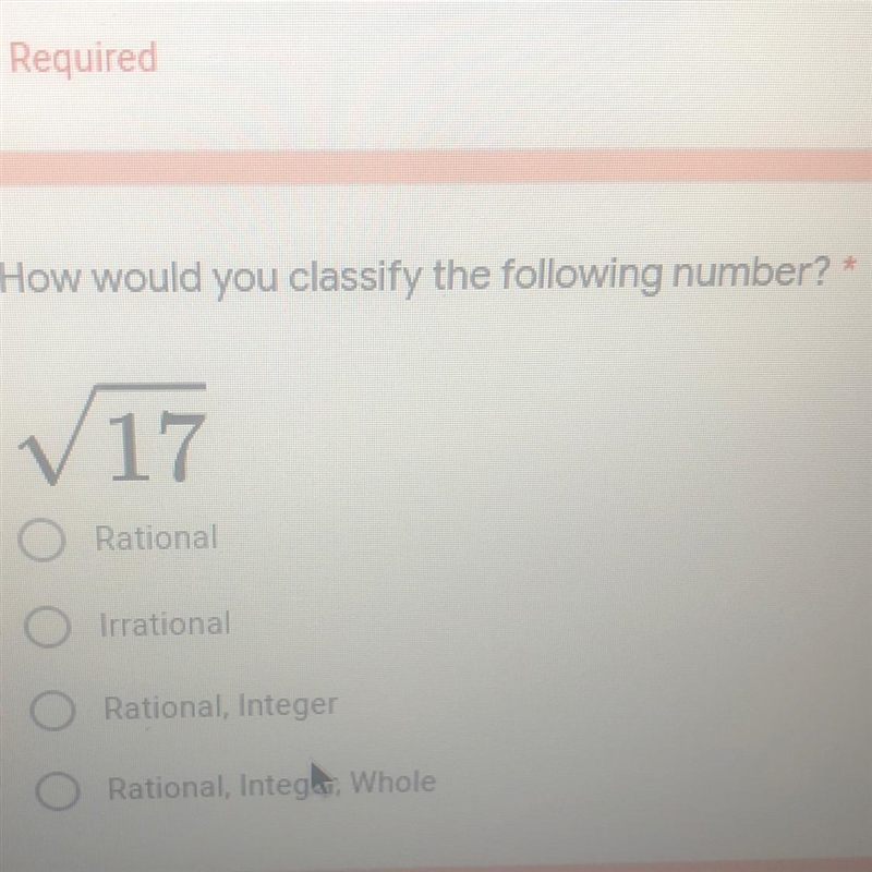 How would you classify the following number?*-example-1